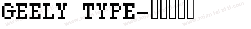 GEELY TYPE字体转换